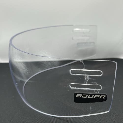 Bauer Pro Stock Hockey Helmet Straight Cut Visor Half Shield Black Decal