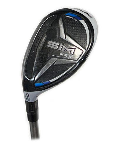 LH TaylorMade SIM Max 19* 3 Hybrid/Rescue AeroTech SteelFiber i95 Regular Flex