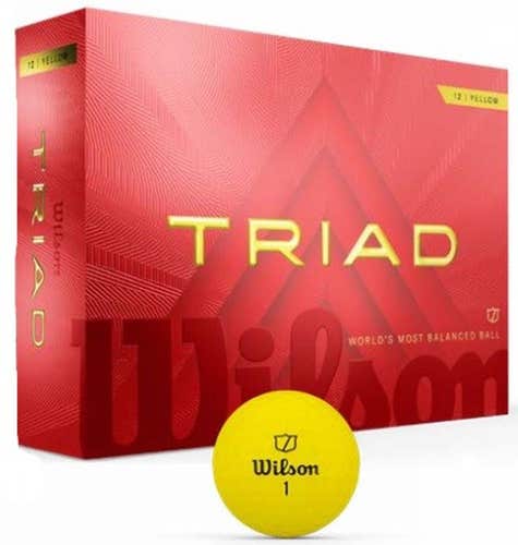 Wilson Staff Triad Golf Balls (Yellow, 24pk) 2dz 2025 NEW