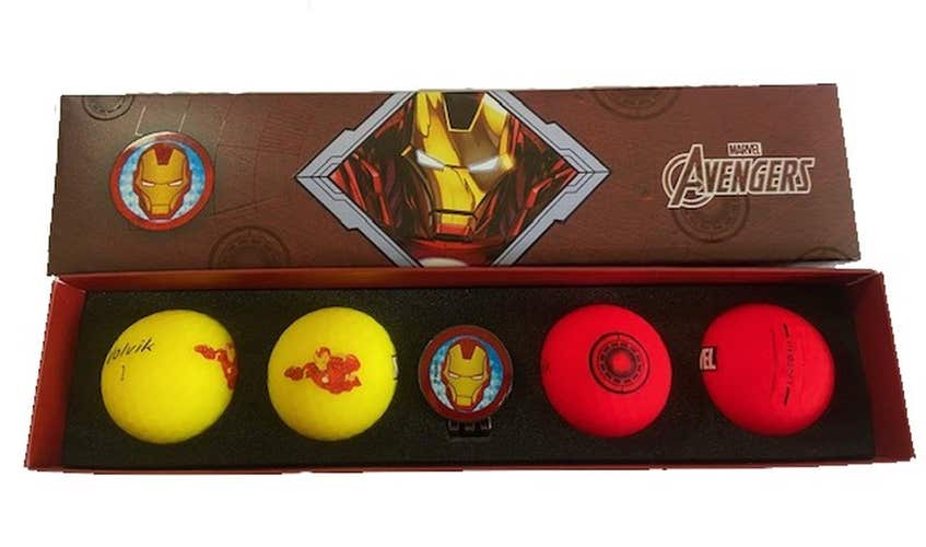Volvik Vivid Soft Marvel X 4.0 Golf Balls (Iron Man, 4pk) 2025 Gift Set NEW