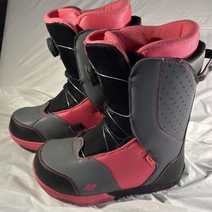 K2 Kat Women's BOA Lace Snowboard Boot Size 4 Black Pink