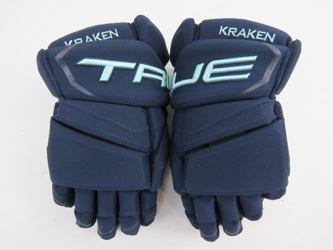 New TRUE NHL Pro Stock Seattle Kraken Hockey Gloves Senior Size 13.5"