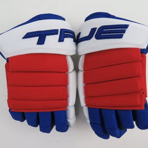 New TRUE NHL Pro Stock New York Rangers Hockey Gloves Senior Size 13.5"