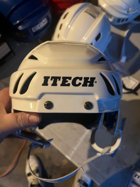 Vintage White Itech HC100 Hockey Helmet (New)