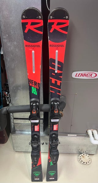 Rossignol Hero Athlete 128cm SL Skis with Look Nx7 Bindings (Used)