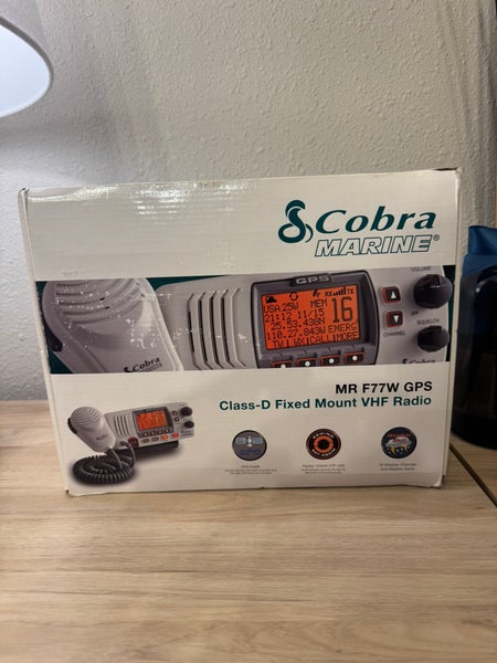 Cobra MRF77W GPS Fixed Mount Marine Radio DSC Capable NOAA Rewind Capable