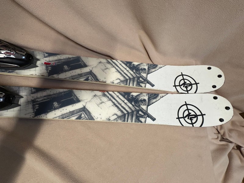All Mountain 159 cm K2 Public Enemy Skis With Bindings (Used