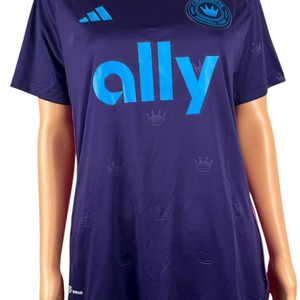 Adidas Charlotte FC MLS Ally Soccer Jersey Womens Size Medium Purple Shirt New