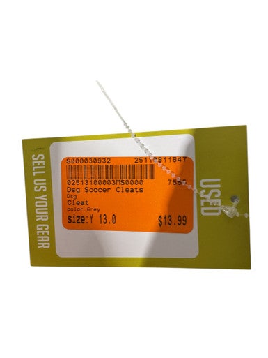 Used Dsg Soccer Cleats Grey Youth 13.0 11847-S000030932