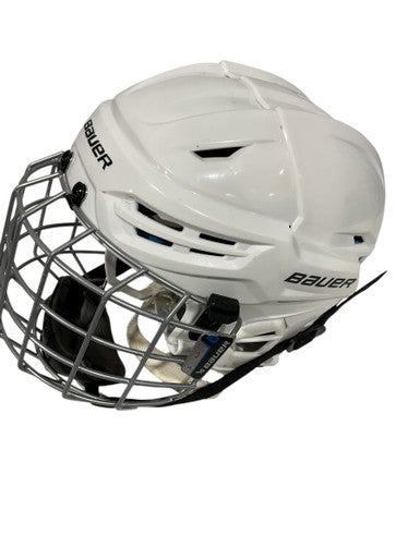 Used Bauer HELMET CAGE COMBO Helmet Cage Combo White MD 11847-S000030925