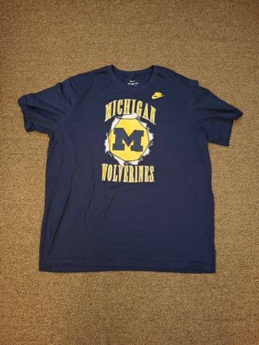 Nike Michigan Wolverines Graphic Print T-shirt Sz XL