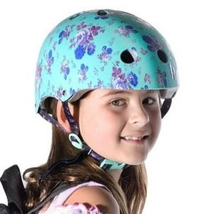 Krash Bike Helmet Mint Green Fierce Flower Youth 8+ bike skate Helmet unisex New