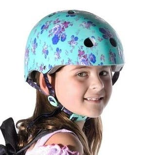 Krash Bike Helmet Mint Green Fierce Flower Youth 8+ bike skate Helmet unisex New