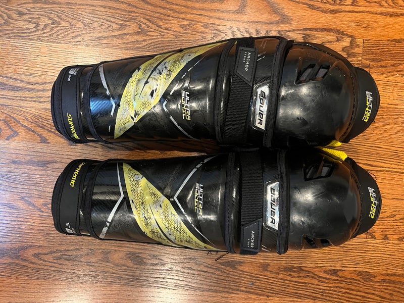 Senior Bauer Supreme ultrasonic 14" Shin Pads (Used)