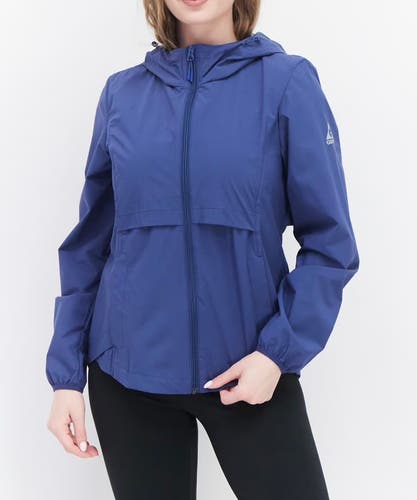 Gerry hooded rain jacket blue windbreaker packable lightweight Women size S