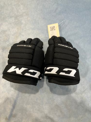 Black Youth CCM Jetspeed FT455 Gloves 8" (Used)
