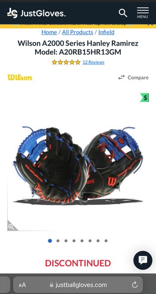 Wilson A2000 Pro-Stock Hanley Ramirez Game Spec Glove Rare HTF