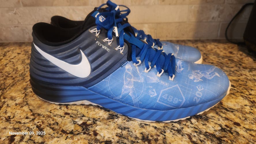 Nike Lunar Trout 2 Turf "Blueprint" Shoes Cleats Size 12 807122-414 - Rare