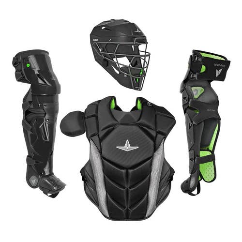 All Star MVP Pro Series Intermediate 13-15 Baseball Catchers Gear Set - Black