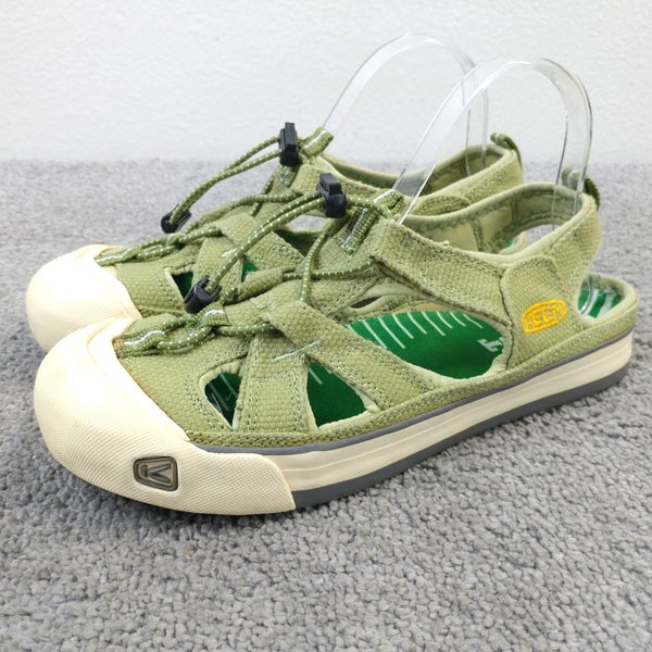 KEEN Coronado Vulcanized Taupe Canvas Fabric Fisherman Sandals Women Size 8