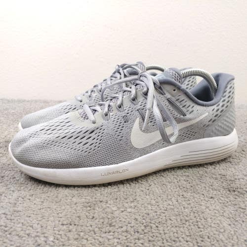 Nike Lunarglide 8 Womens Size 8 Running Shoes 843726-002 Gray NO INSOLES