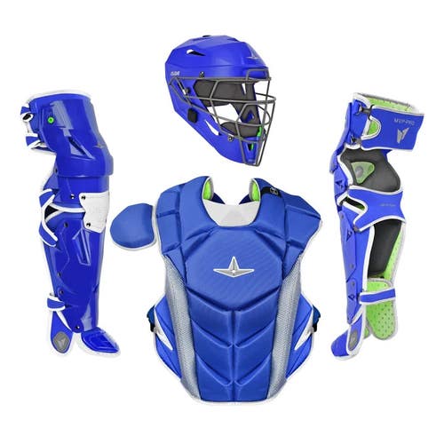 All Star MVP Pro Series Youth 10-12 Y/O Baseball Catchers Set - Royal Blue White