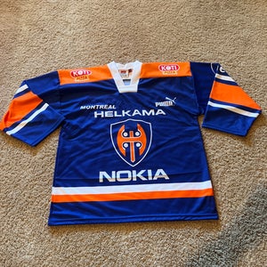 Vintage Tappara Tampere #8 Janne Ojanen JAXO Hockey Jersey – Nokia Sponsor Finland SM-Liiga 1990s Ra