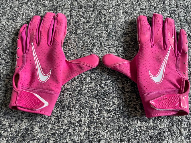 Nike Vapor Jet 6.0 Football Receiver Gloves Youth Large Pink USED
