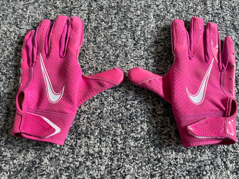 Nike Vapor Jet 6.0 Football Receiver Gloves Youth Large Pink USED