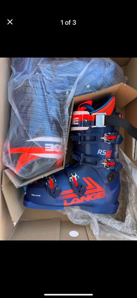 New Lange RX 130 LV 25.5 Racing Ski Boots Stiff Flex (New)