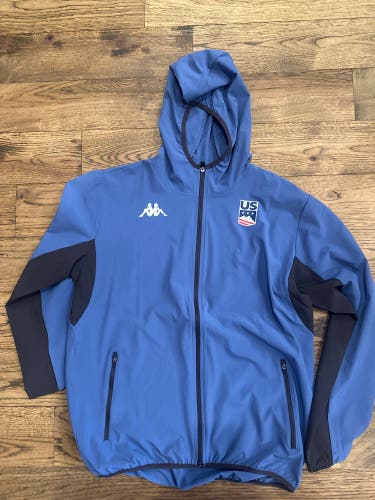 US Ski Team Kappa Blue Adult Unisex Large Windbreaker Jacket