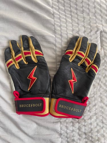 Bruce Bolt Adult TC42 Pro Batting Gloves Rare HTF