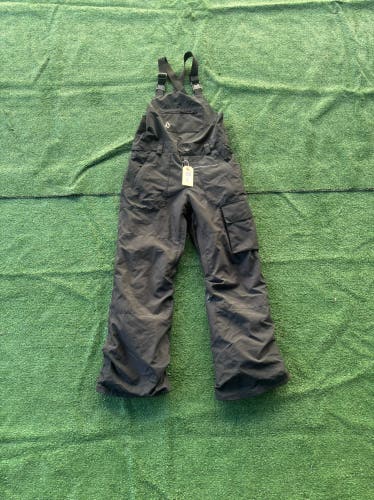 Black Youth Large Volcom Barkley Ins Bibs