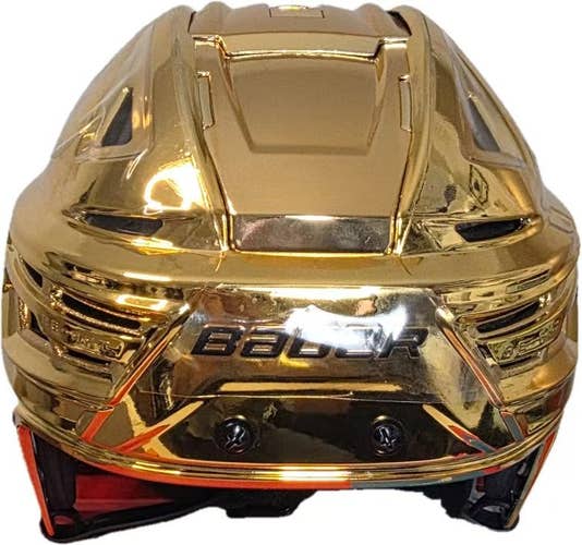 Large Bauer Re-Akt 150 Gold Chrome Helmet Pro Stock (New)