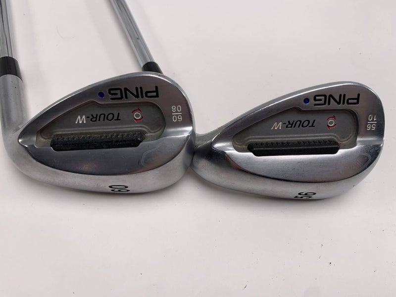 Ping Tour-W Brushed Silver Wedge Set 56* 10 | 60* 8 Blue Dot 1* Up AWT Mens RH