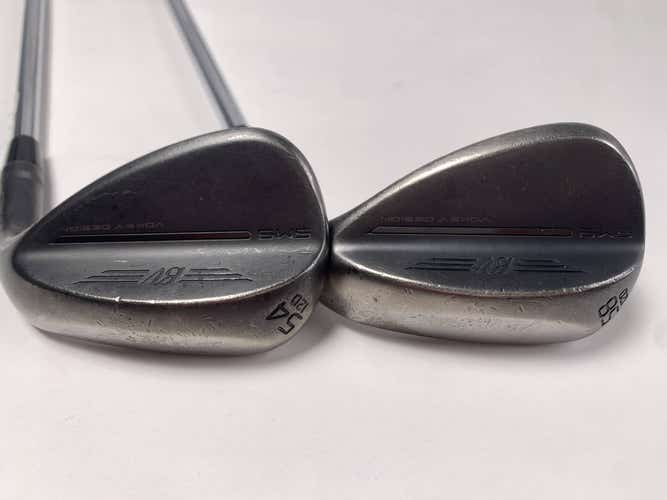 Titleist Vokey SM9 Jet Black Premium Wedge Set 54* 12 | 58* 12 Project X Mens RH