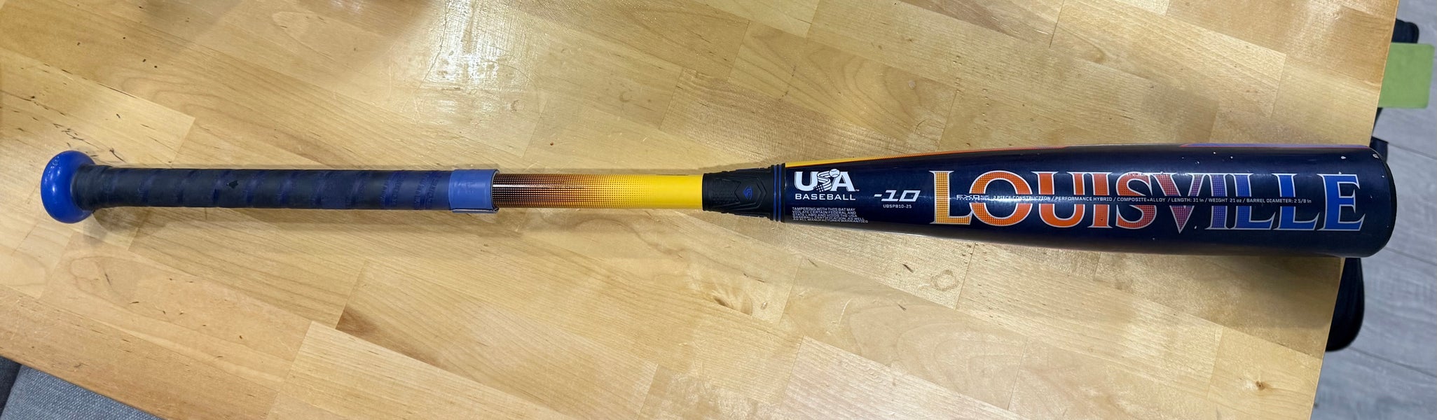 2025 Louisville Slugger USABat Certified Bat (-10) 21 oz 31" (Used)
