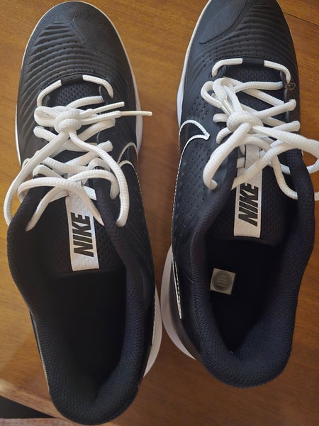 Black Men's Size M 10.5 (W 11.5) Adult Nike Low Top Metal (New)