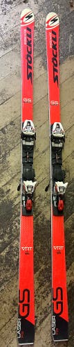 Stockli 195 cm Racing Skis With Bindings (U16 SG ski)