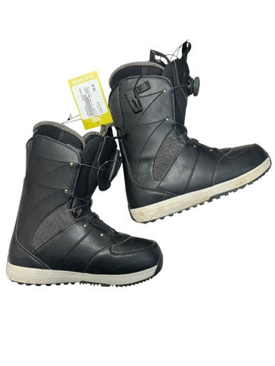 Used Salomon IVY BOA Womens Snowboard Boots Black Senior 8.5 11835-S000200536