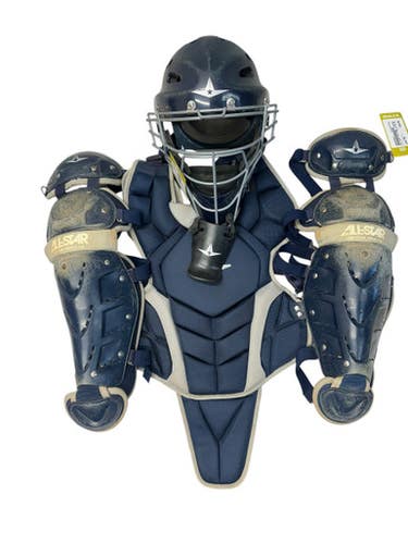 Used All Star TOP STAR Catchers Chest Protector Navy Blue Youth 11835-S000200587