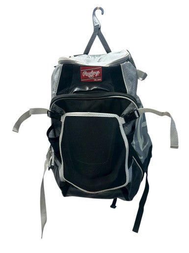 Used Rawlings PLAYER BACKPACK BB/SB Player Carry Bag Black And Grey 11835-S000200613