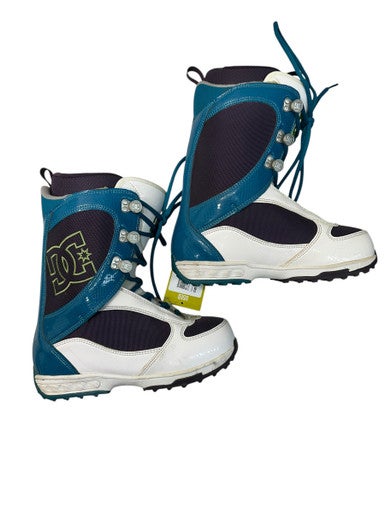 Used DC Shoes COMMAND Womens Snowboard Boots Purple And White Senior 8 11835-S000200614