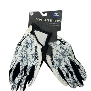 Used Mizuno BB/SB Batting Gloves Black And White MD 11835-S000200644