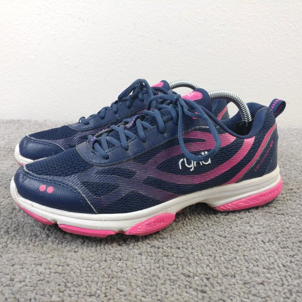 Ryka Devotion XT Womens Size 6 Training Shoes Low Top Gym Sneakers Blue Pink