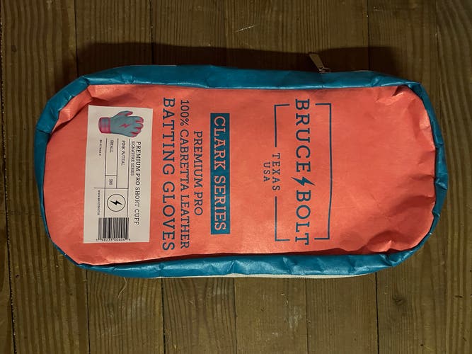 Bruce Bolt Max Clark pink/blue Adult Small Batting Gloves (New)