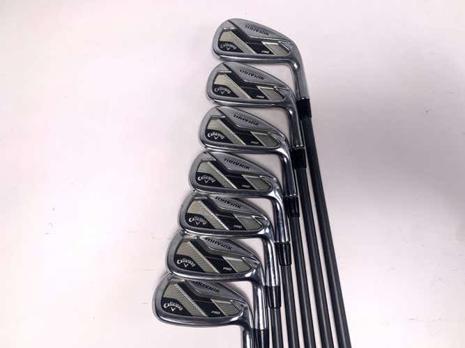 Callaway Mavrik Pro Iron Set 4-PW Fujikura Pro 95 Stiff Graphite Mens RH