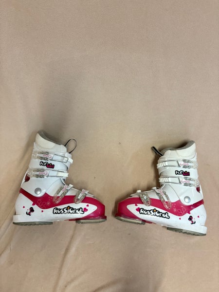 Mondo 25 & 25.5 Kid's Rossignol All Mountain Fun Girl Ski Boots (Used)