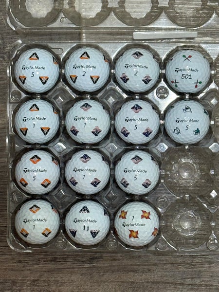 14 TaylorMade TP5 Golf Balls with Pix Design (5A/4A Condition)