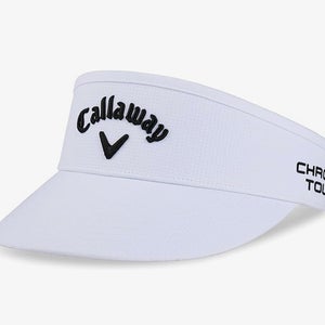 NEW 2024 Callaway Golf High Crown Tour Authentic White Adjustable Golf Visor